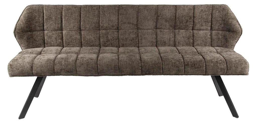 FURNLUX Esszimmercouch Raster Grau Braun Und Schwarz 180cm / Hauptfarbe: Braun / Abmessungen: 180 x 81 x 58 cm