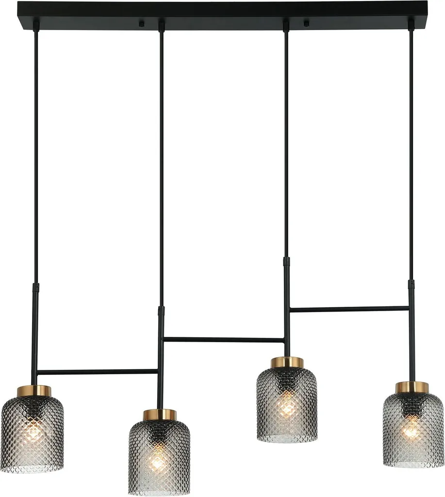 Lampada tooLight App1266-4Cp Black - Lampadario Nero 4 Luci E27