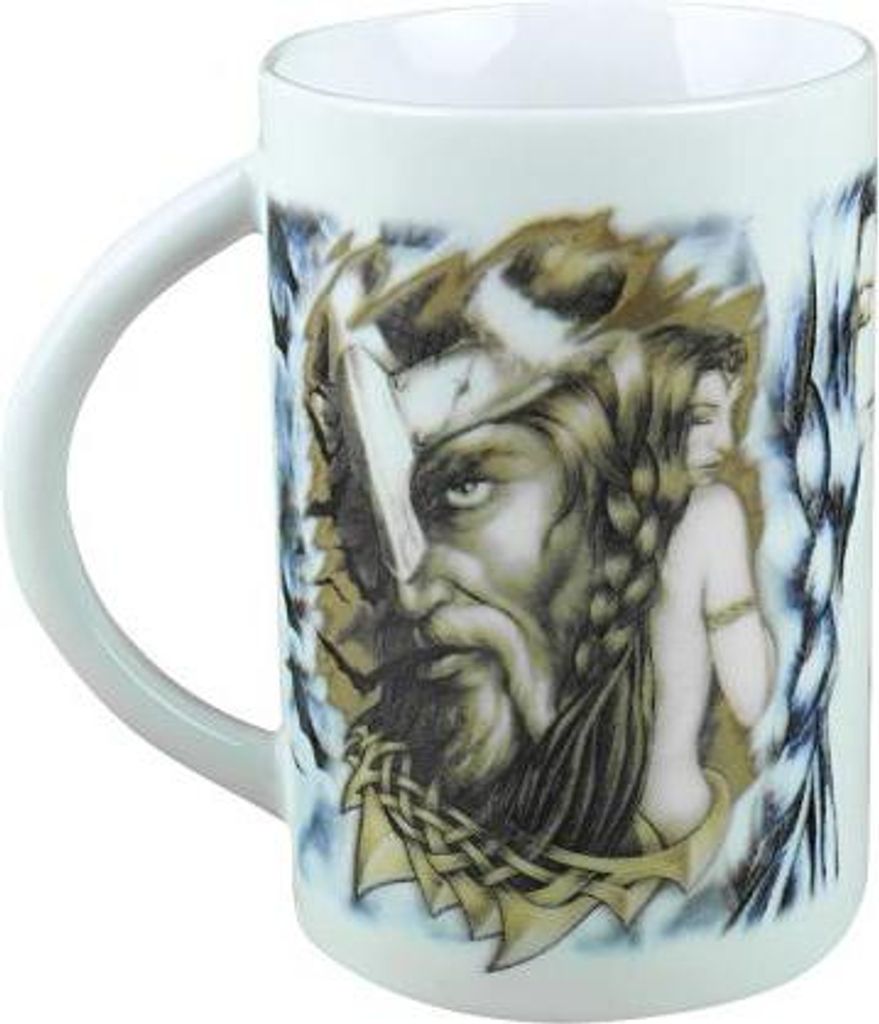 Motivtasse mit Print Wikinger 57340 weiss