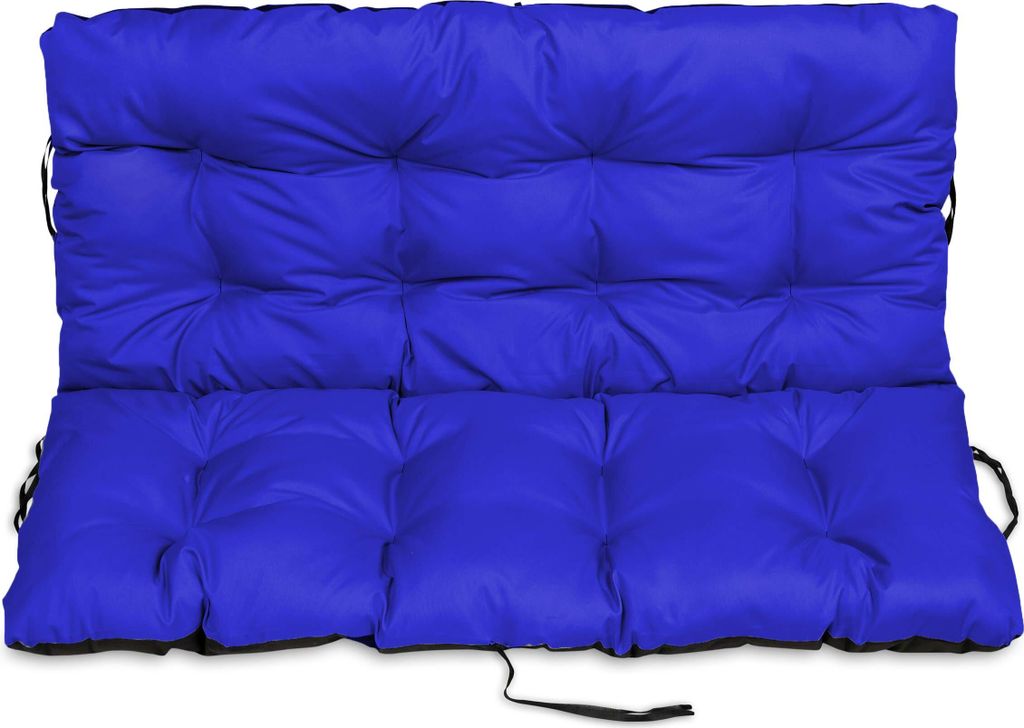 Sitzkissen Bankkissen Bankauflage für Gartenbank - 180x50 cm und Rückenlehne 180x60 cm - Outdoor und Indoor - blau
