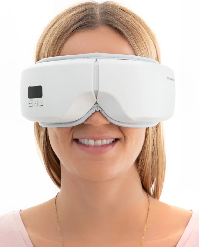 Masque de Massage Oculaire Chauffant - Appareil de Relaxation Bluetooth