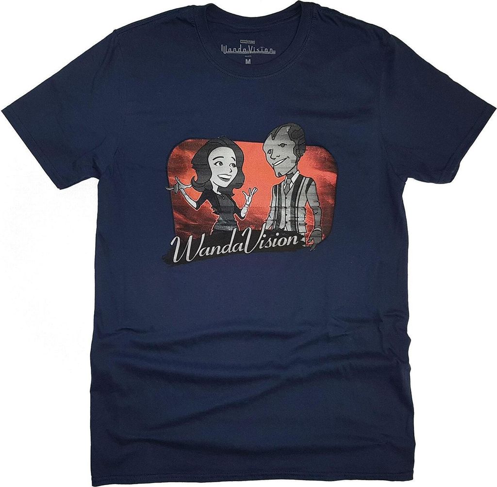 WandaVision - T-Shirt Logo für Herren/Damen Uni RO4751 (M) (Marineblau/Rot)