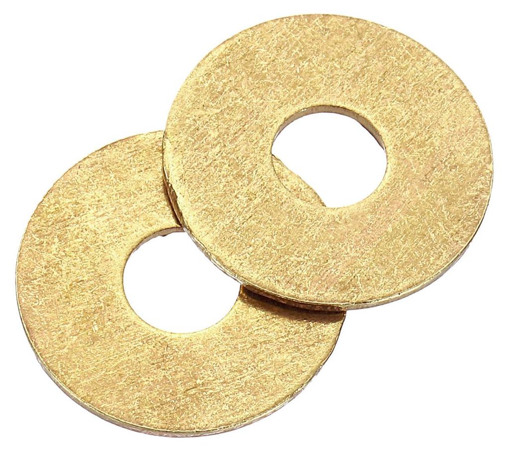Set mit 16 Ringen, Sortiment M6 x 18 mm x 1 mm Messingringe, flache Sicherungsringe, Dichtungsringe, Metallringe für Schrauben, Bolzen und Muttern