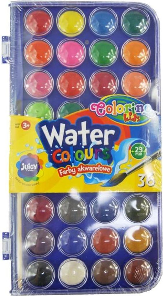 Peinture aquarelle 36 couleurs Colorino Image du produit 