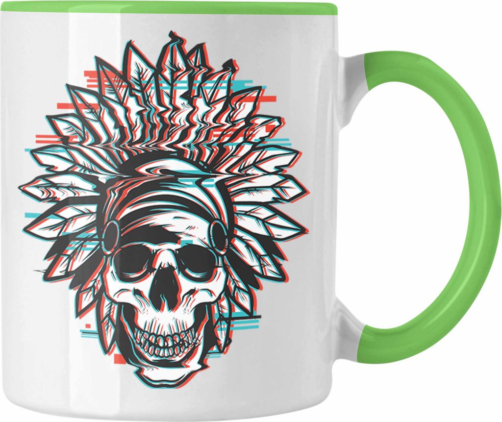Trendation - Totenkopf Tasse Kaffee Frauen Mädchen Männer Produktbild 