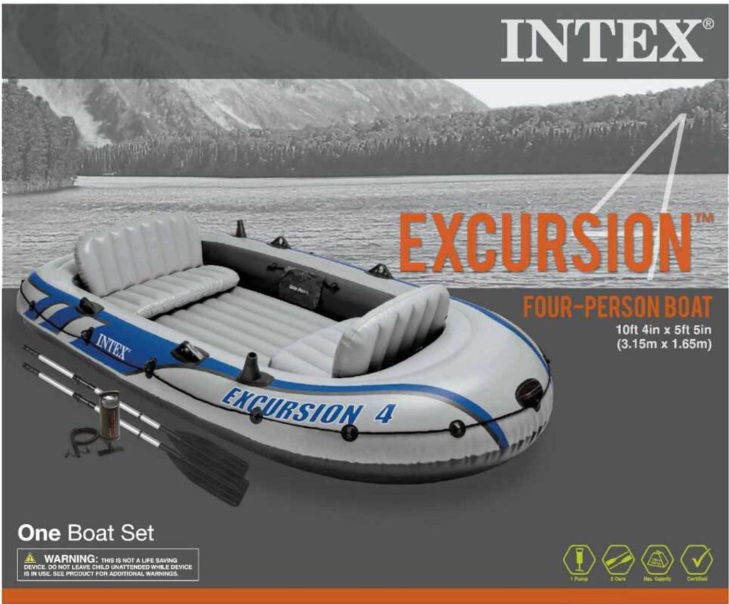 Intex Boot Excursion 4-Sitzer, Set, 315 x 165 x 43 cm, Produktbild 19