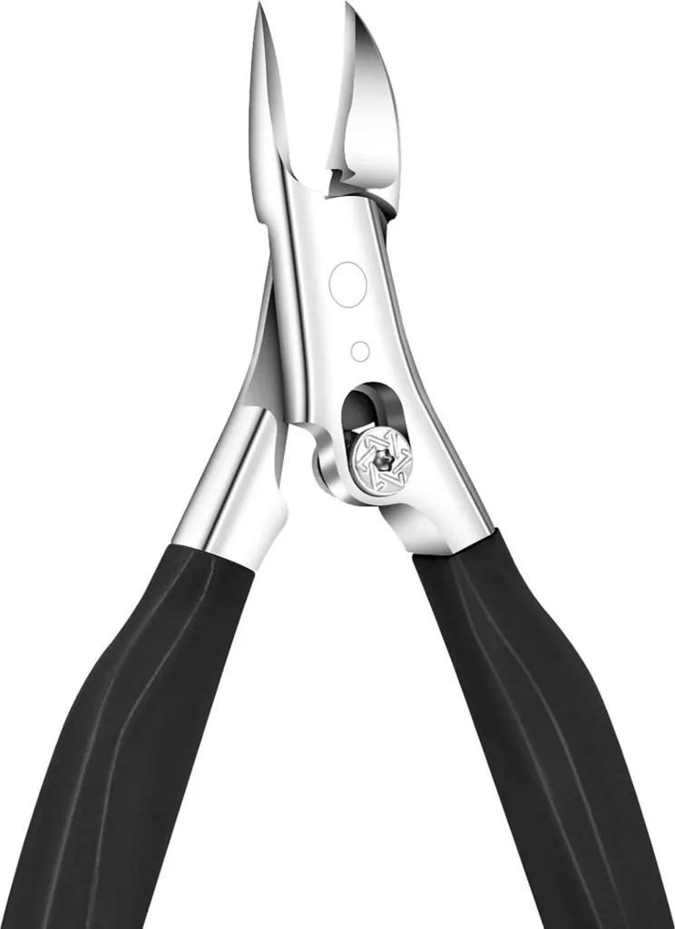 Ciseaux à ongles précis noir inox : coupez vos ongles sans effort