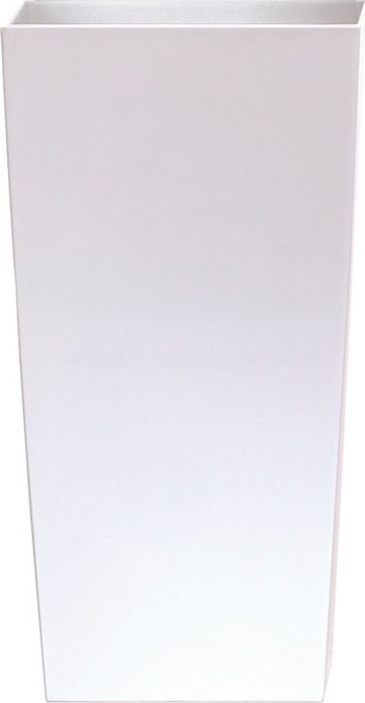 A plain white rectangular planter.