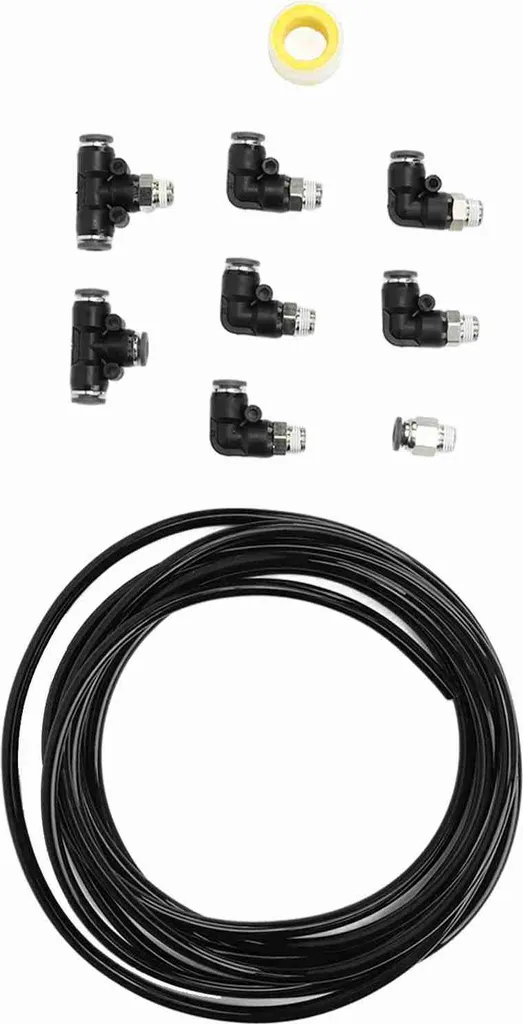 Kit Turbo Vacuum Fitting 180 PSI Supra Black - 10pcs Kink Resistant