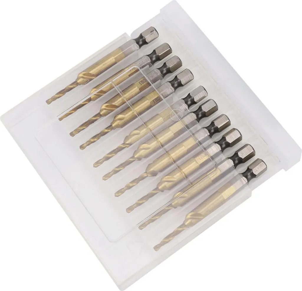 Set de perçage et taraudage rapide pour métal avec embout hexagonal