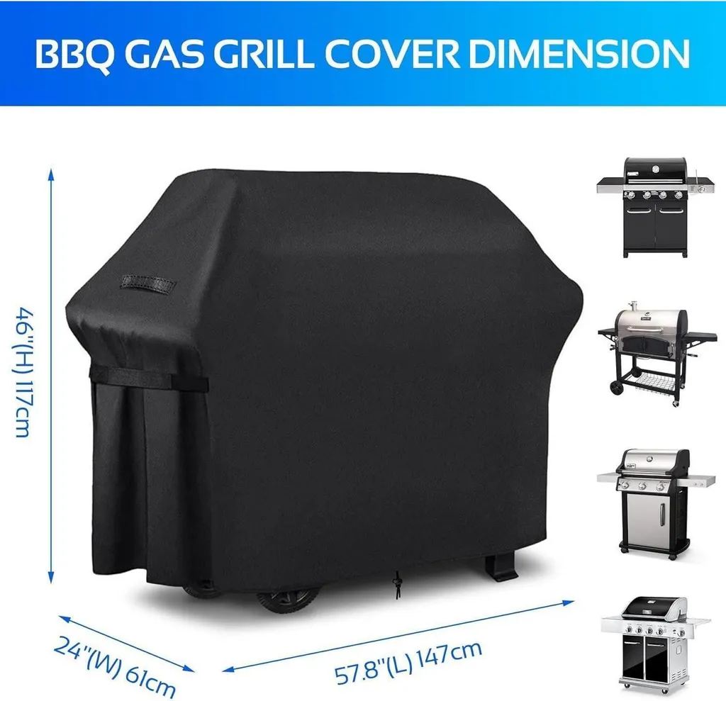 Housse Barbecue Oxford 210D Résistante à la Déchirure et Intempéries