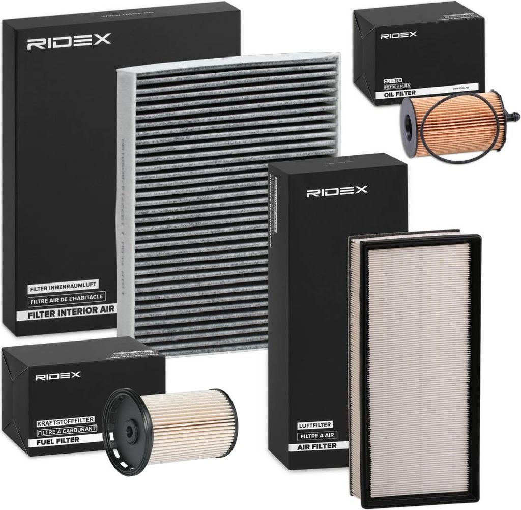 RIDEX Filterset Inspektionspaket Filtersatz für VW Touareg (7P5, 7P6) für PORSCHE Cayenne (92A)