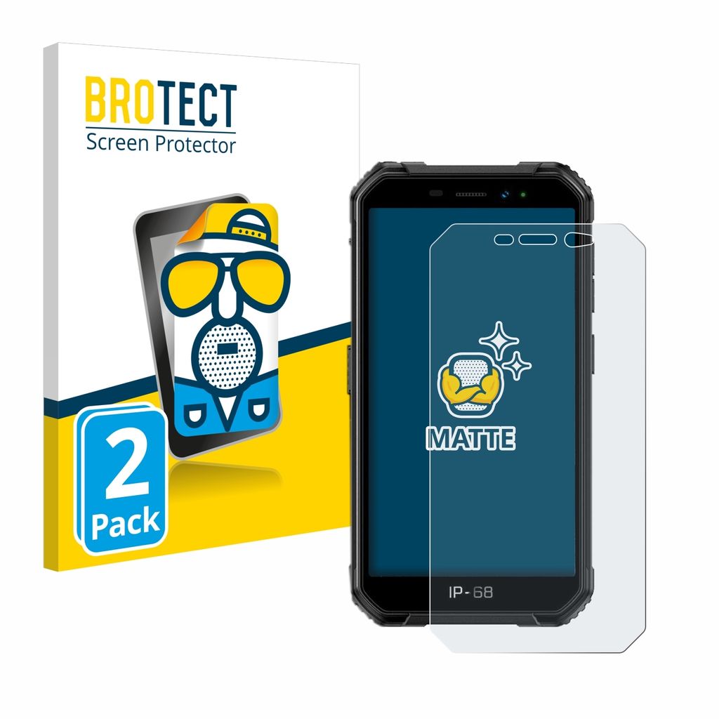 2x BROTECT Schutzfolie für Ulefone Armor X6 Displayschutz Displayschutzfolie Folie Matt Entspiegelungsfolie