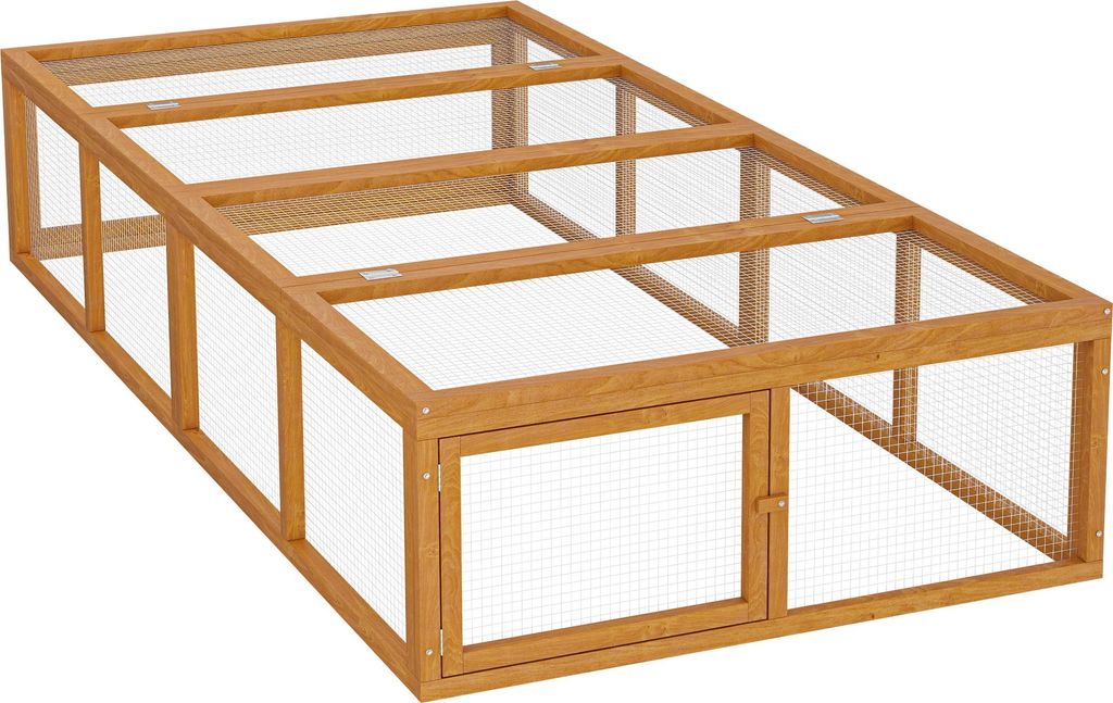 Wiltec Clapier à lapin XXL – 1800 x 900 x 480 mm – en Bois, Image du produit 