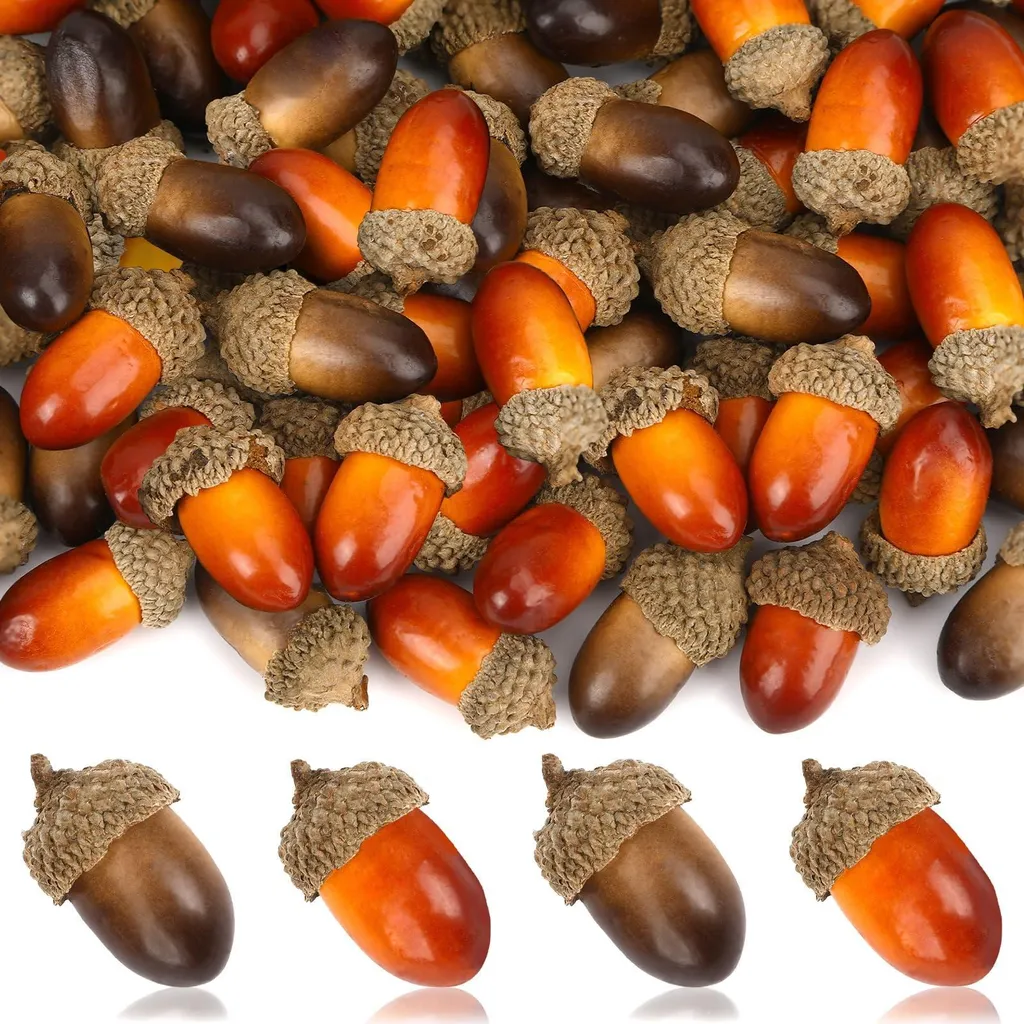 Mini Glands Artificiels Haute Qualité - Lot de 80 pour Déco d'Automne