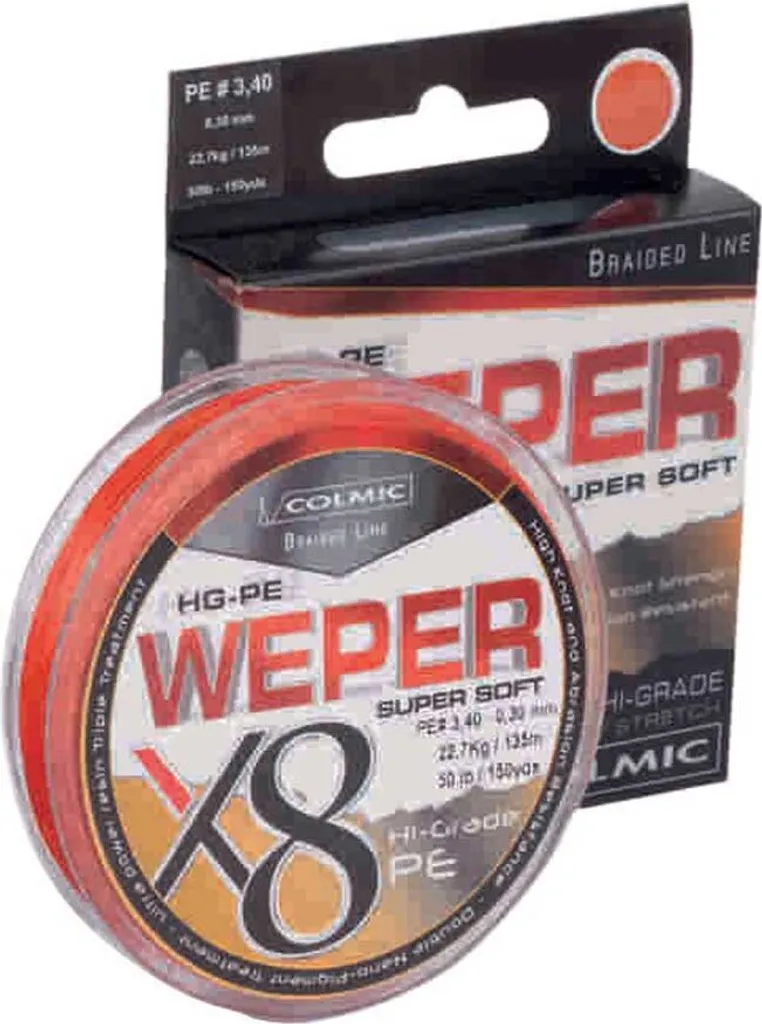 Tresse Carnassier Colmic Weper X8 0.250 mm - Idéal Lancers Longue Distance