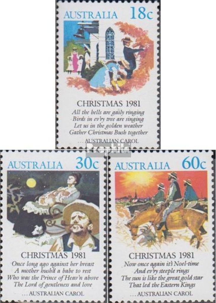 Briefmarken Australien 1981 Mi 767-769 (kompl.Ausg.) postfrisch Weihnachten