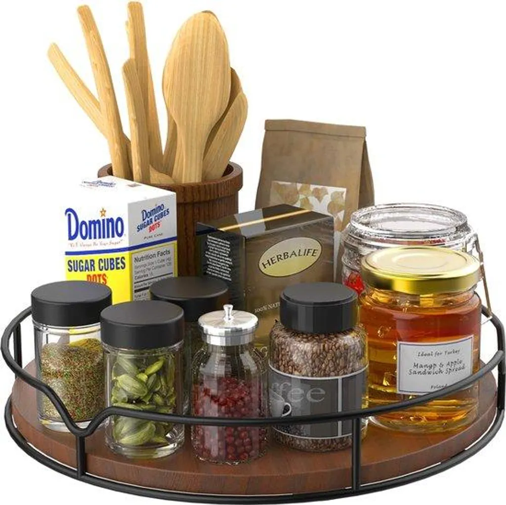 Plateau tournant pour étagère de rangement et placard de cuisine 25cm