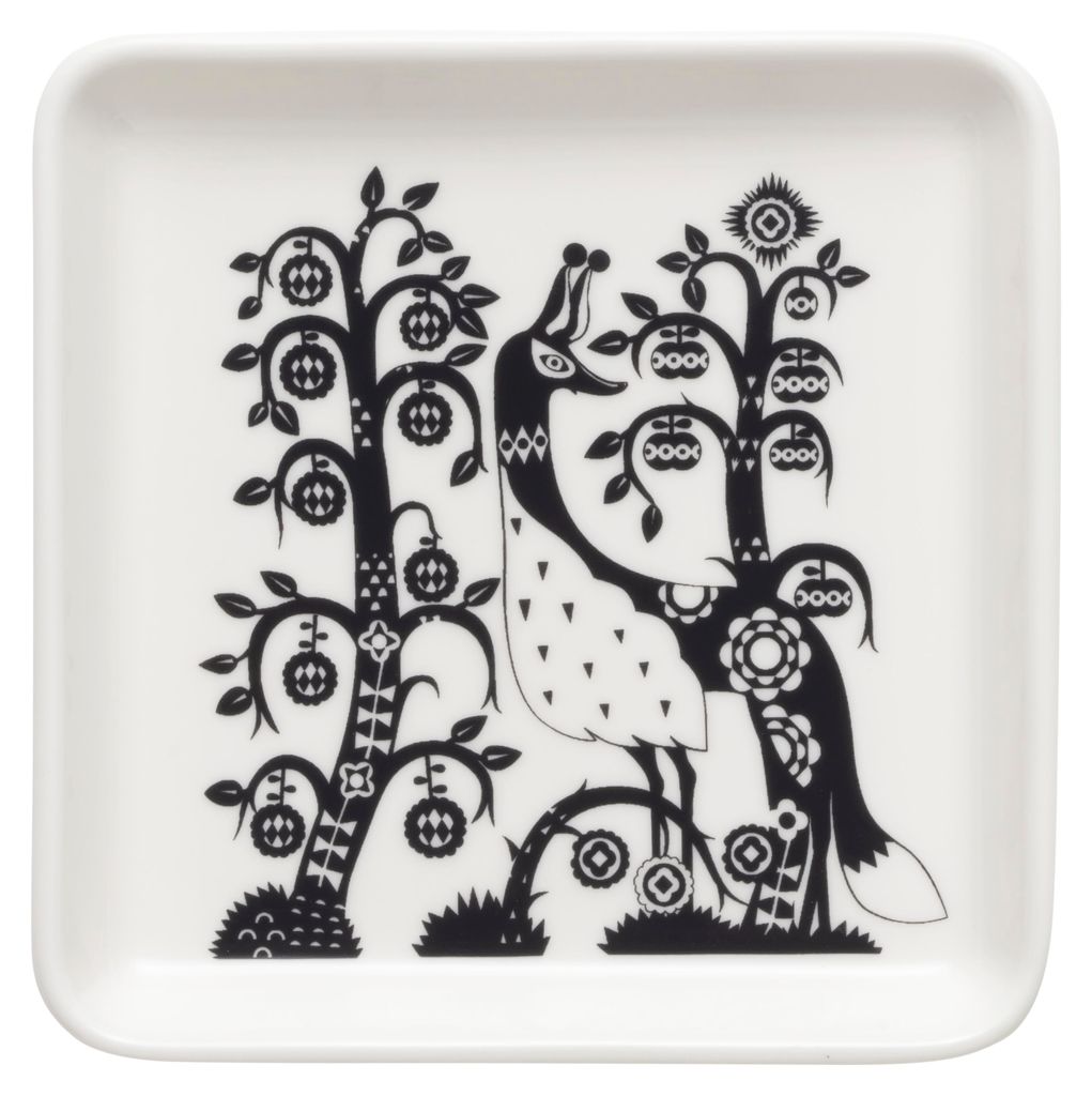 ittala Taika plate square 12x12cm black 1070928