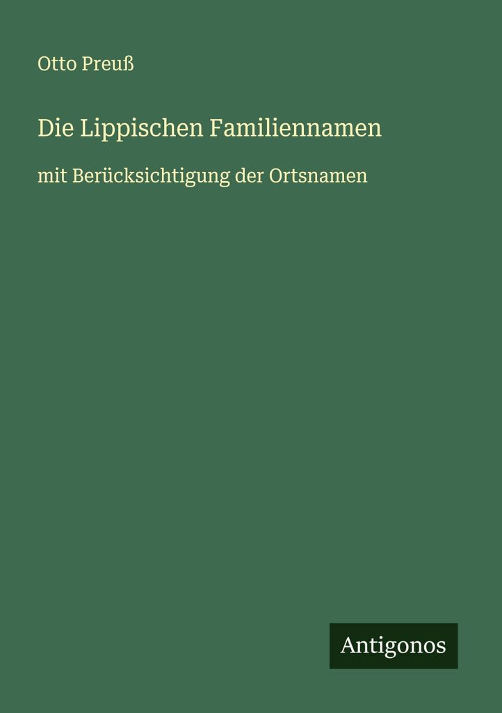 Die Lippischen Familiennamen