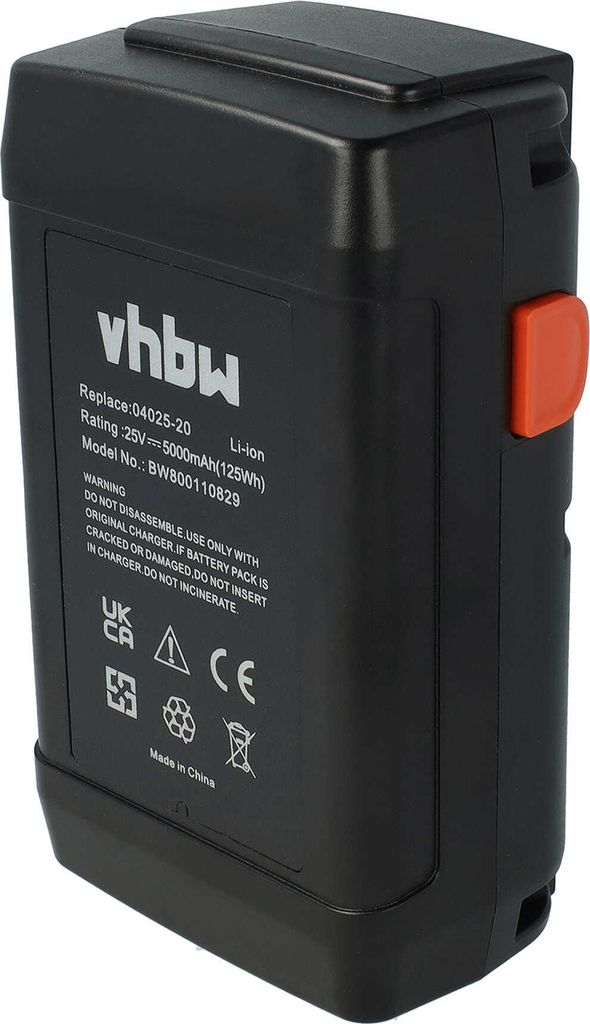 vhbw Akku Ersatz für Gardena 8838, 8838-U, 8838U, 04025-20, 8838-20, 4025 für Rasenmäher (5000mAh 25V Li-Ion)