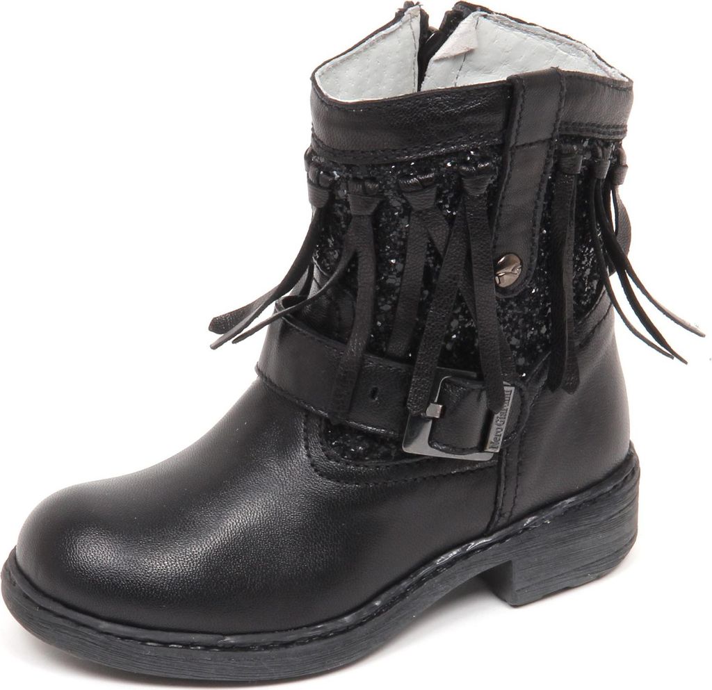 E1924 stivale bimba NERO GIARDINI scarpe glitter boot shoe kid girl