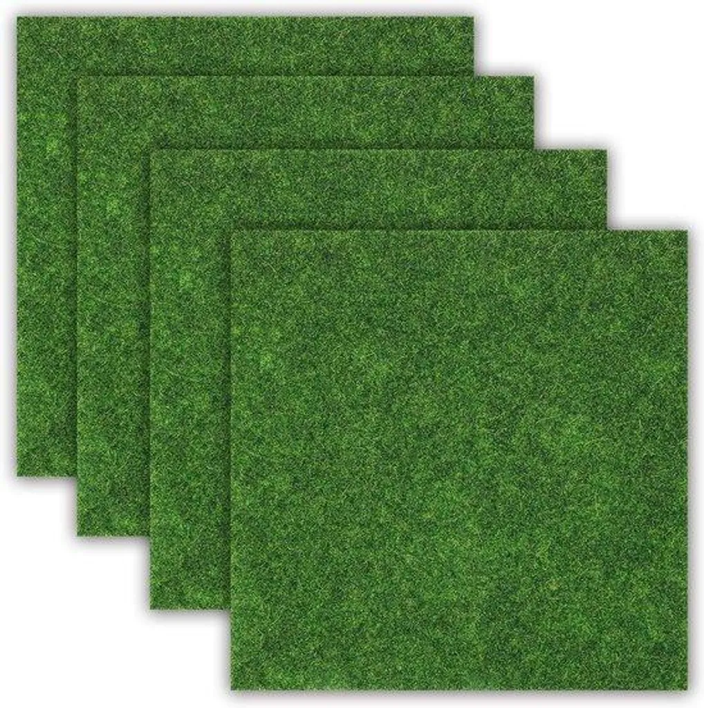 Tapis en gazon synthétique 6x6 cm - Lot de gazon artificiel miniature