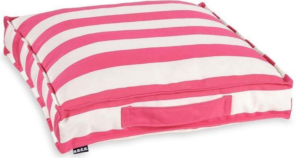 H.O.C.K. Classic Streifen Outdoor Matratzenkissen 50x50x10cm pink