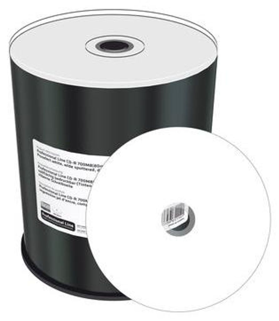 MediaRange CD-R 700MB 100pcs Proselect weiß voll Image du produit 
