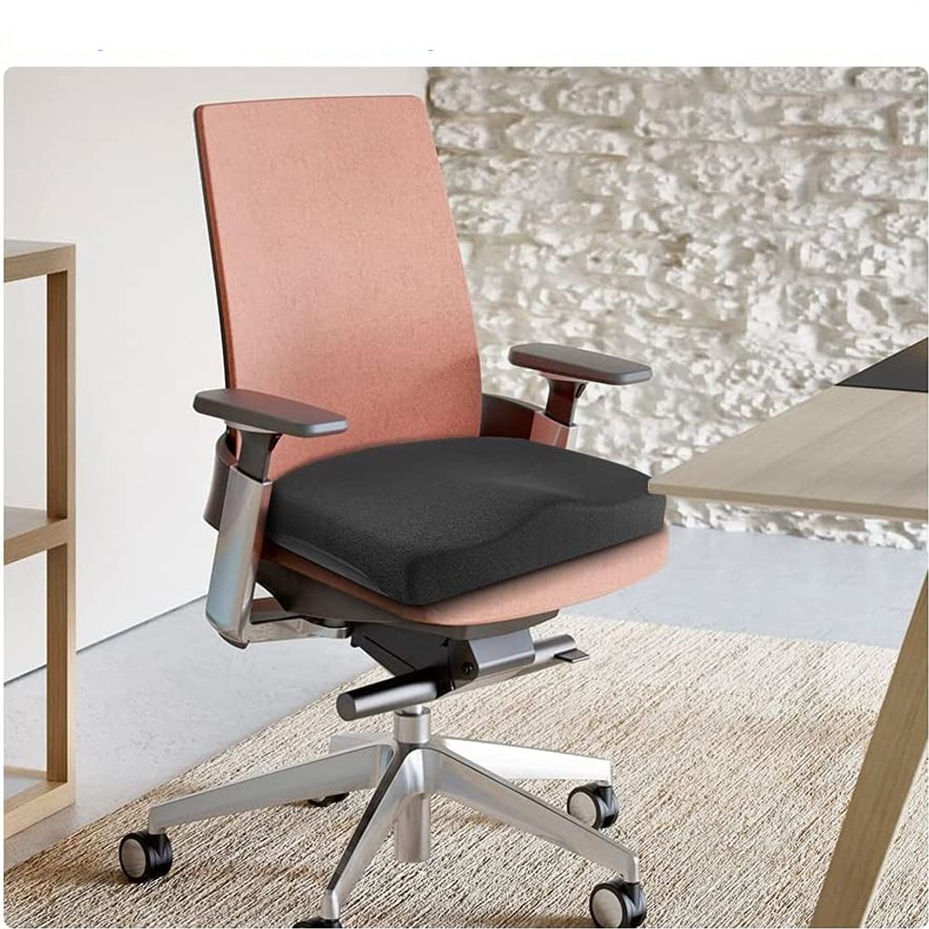 Sitzkissen Bürostuhl – 100 % Memory Foam Kissen 45 x 40 x 9,5 cm