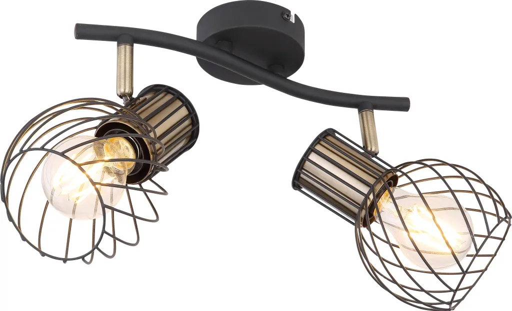 Globo Lighting|faro in metallo nero opaco, 2x E27