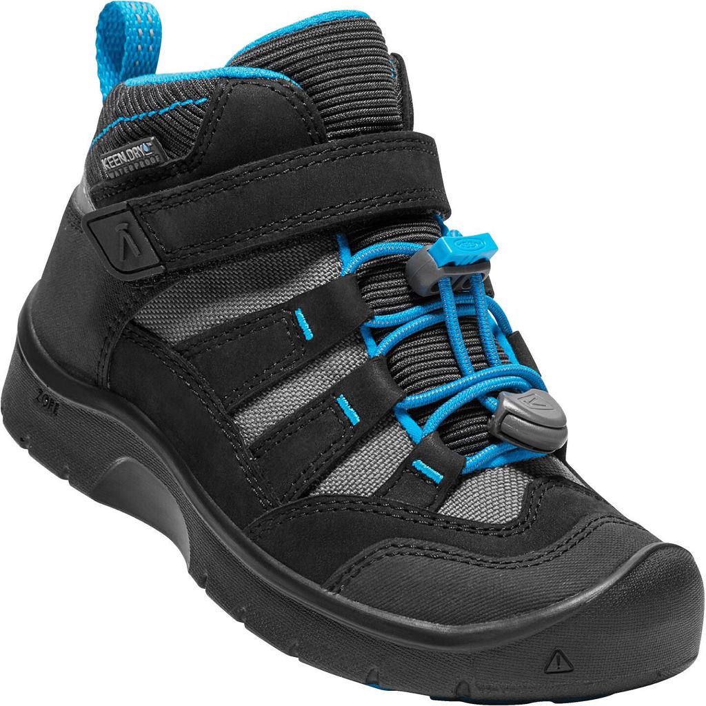 Keen Hikeport Mid WP Schuhe Kinder black/blue jewel Schuhgröße US 8 | EU 24