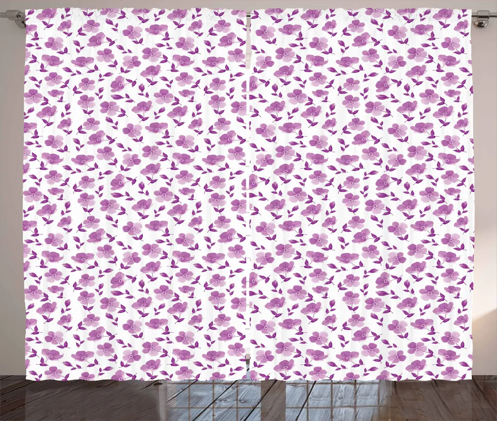 ABAKUHAUS Tenda Rustica Viola e Bianca 280x175 cm - Arredo Romantico