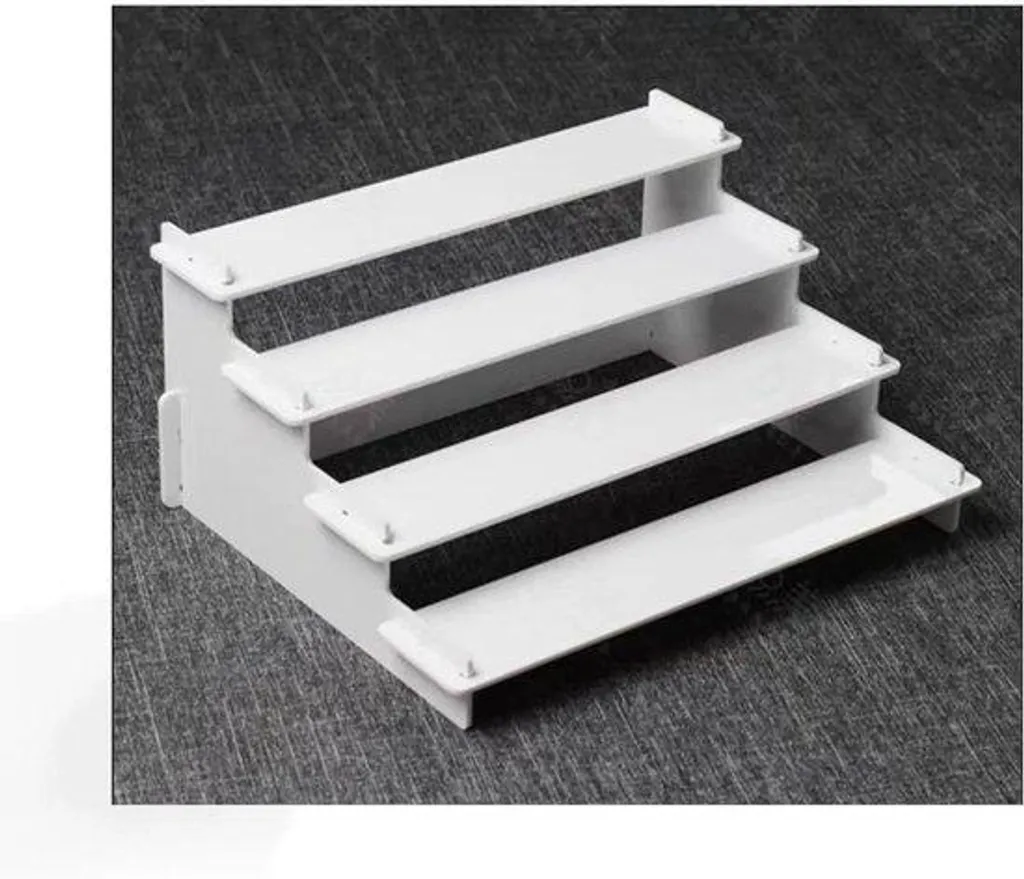 Organiseur de bureau en acrylique blanc à 4 niveaux pour fournitures
