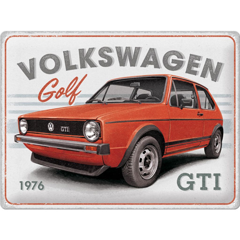Nostalgic-Art - Kovová tabuľka 30 x 40 cm - VW Golf - GTI Obrázok produktu 