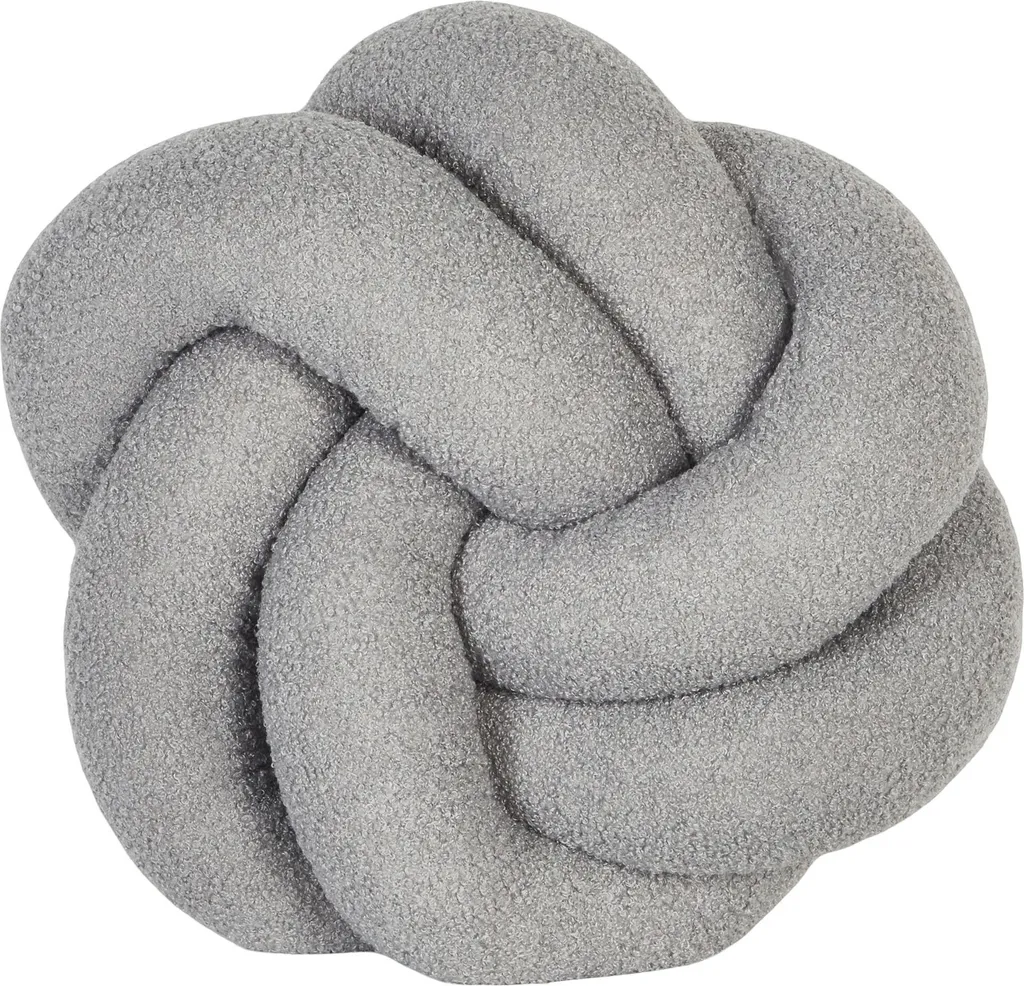 Coussin de Canapé Gris 45x45 cm en Tissu Bouclette Angelonia Doux