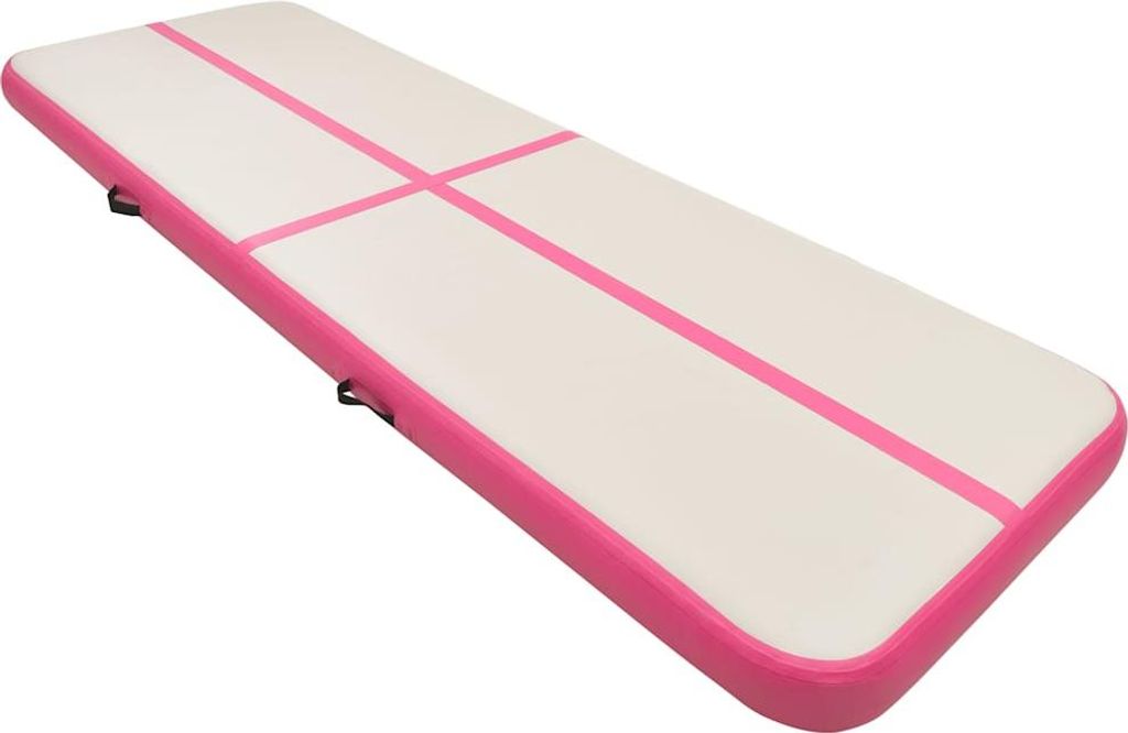 vidaXL Aufblasbare Gymnastikmatte mit Pumpe 300x100x20 cm PVC Rosa