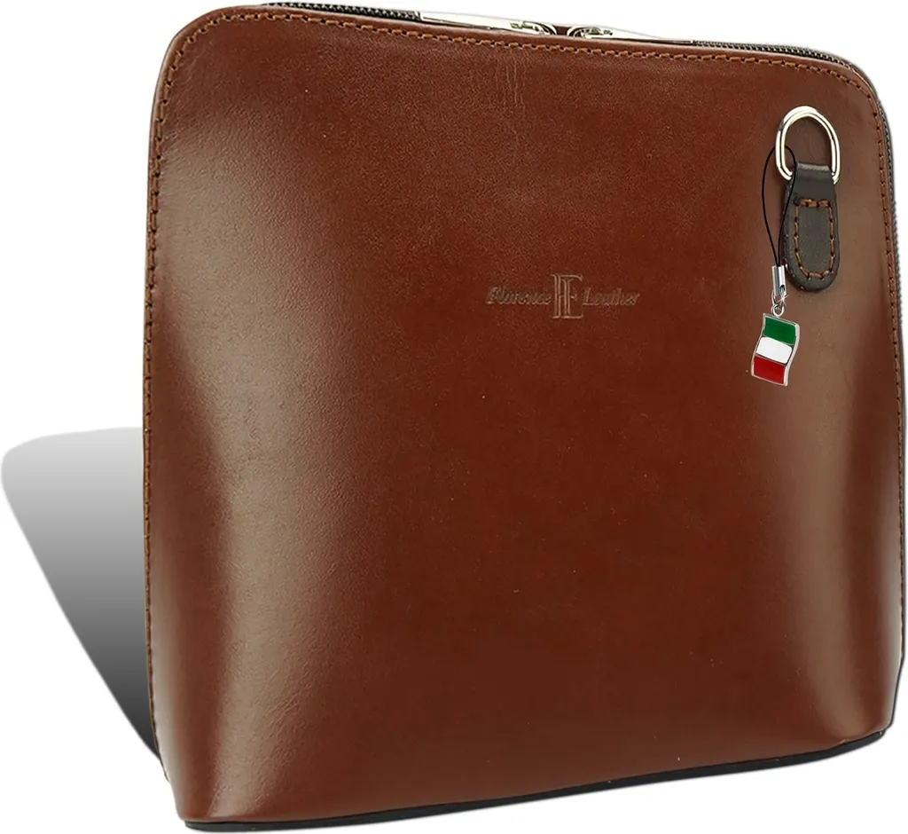Sac de soirée compact en cuir Florence marron fini les sacs encombrants