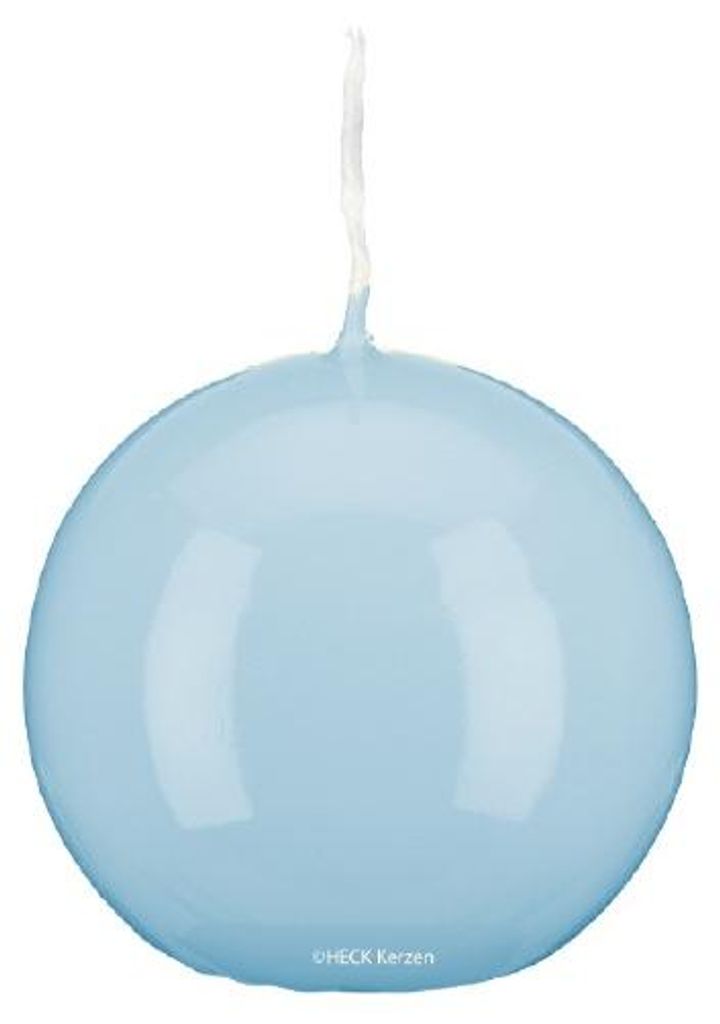 Kugelkerzen Glanz-Lack Blue Bell Hellblau Ø 6 cm, 16 Stück