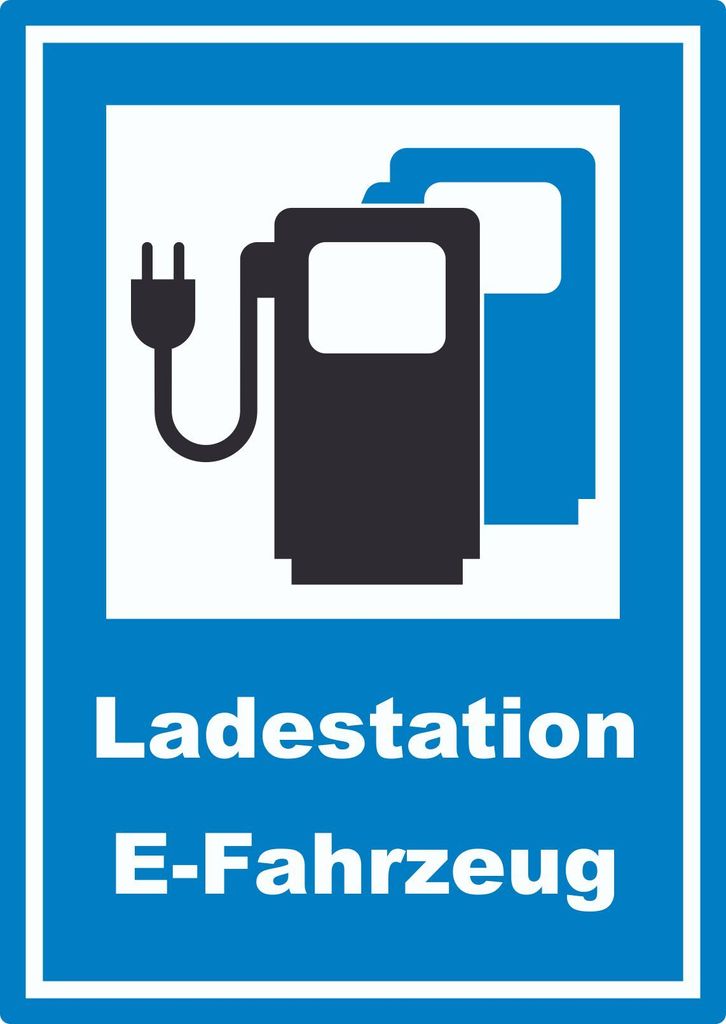 Ladestation Elektrofahrzeuge Aufkleber A1 (594x841mm)