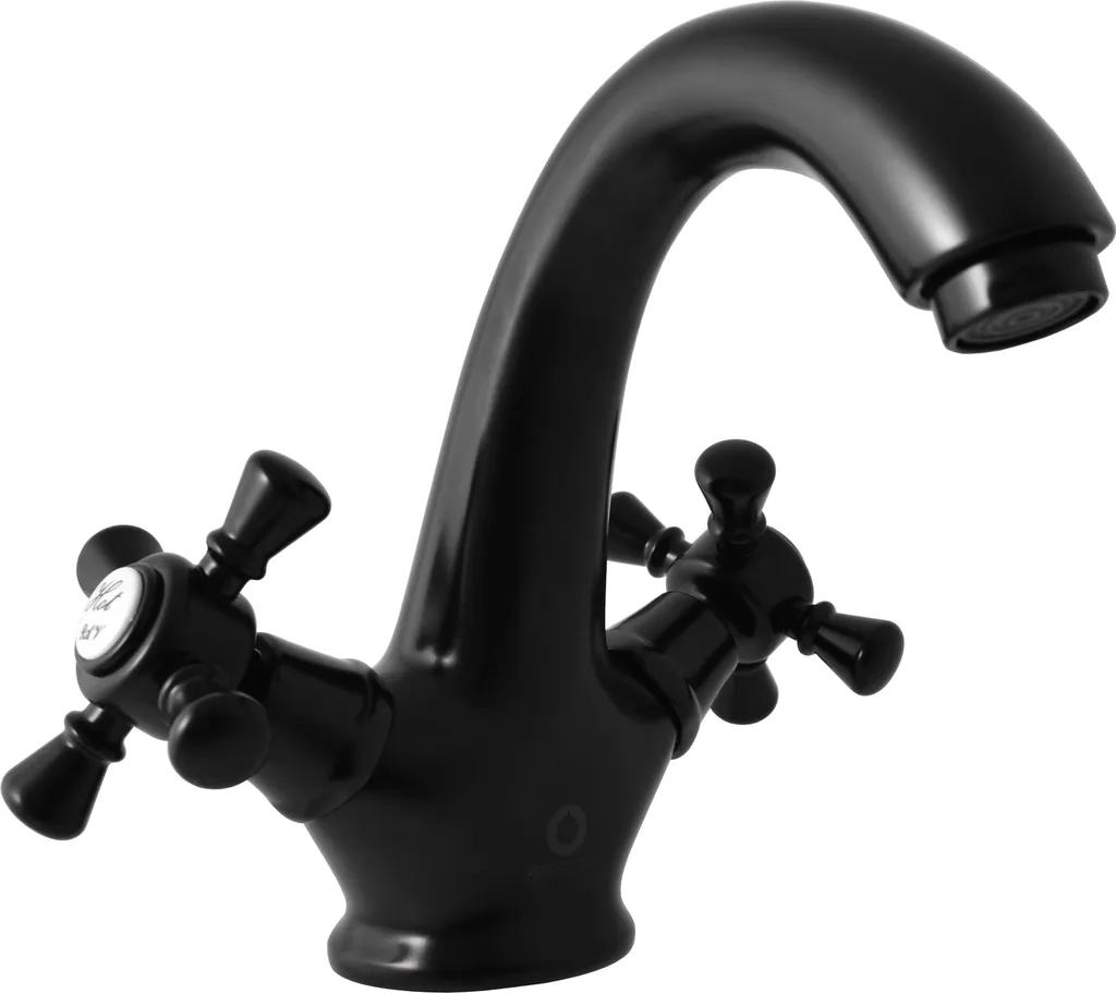 RAV Slezák MK328.0CMAT Miscelatore Lavabo Nero Opaco Retrò