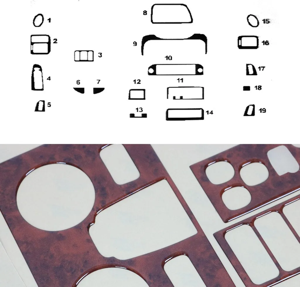Kit Interni Radica Honda Civic 1995-2000 | 19 Pezzi Effetto Legno Lusso