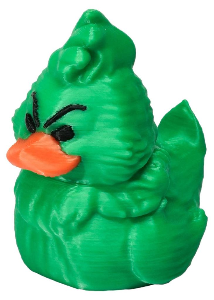 Grüne Weihnachtsentenfigur, Sammlerstück, Mini-Entenornament, Weihnachtsdekoration, Entenfigur für Festtafeln und Regale