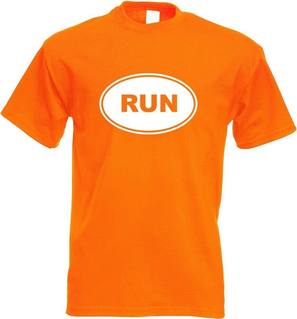 Kiwistar - T-Shirt - orange - Run Herren Funshirt Bedruckt Design Sprüche Spruch Motive - mit Motiv Bedruckt - Funshirt Design - Sport - Freizeit ...