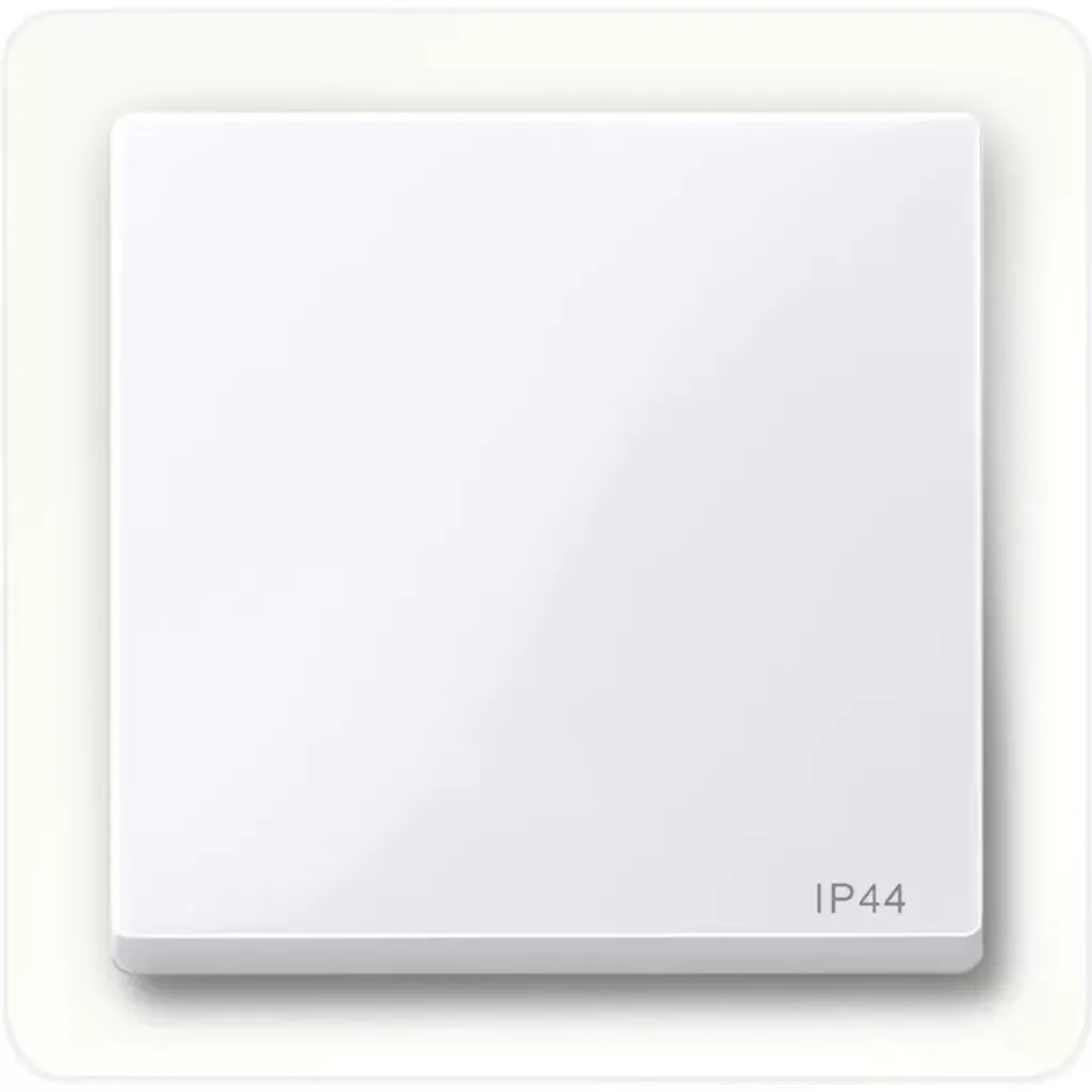 Interrupteur étanche IP44 encastrable blanc brillant pour Système M
