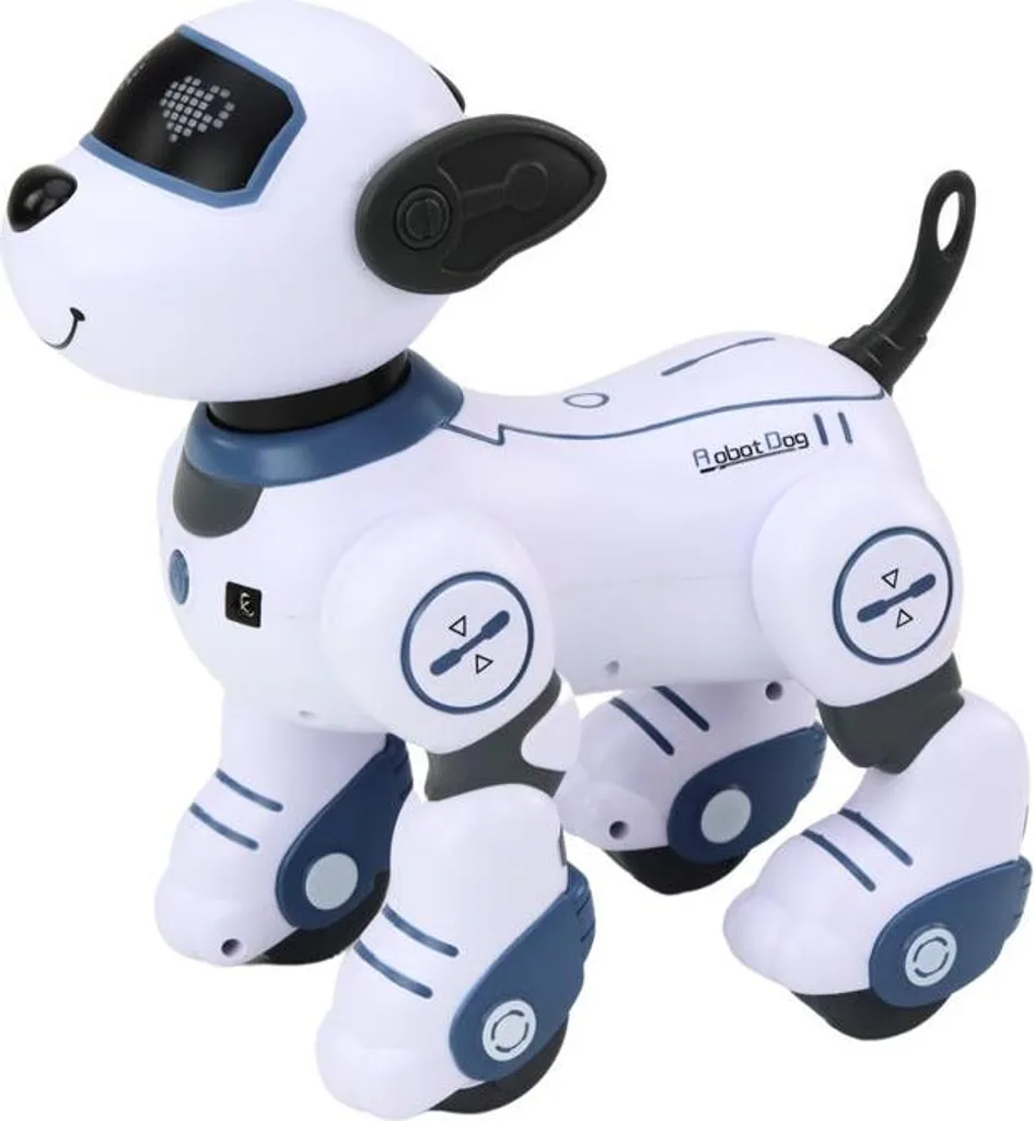 Chien robot télécommandé bleu : jouet interactif qui danse et suit - 3