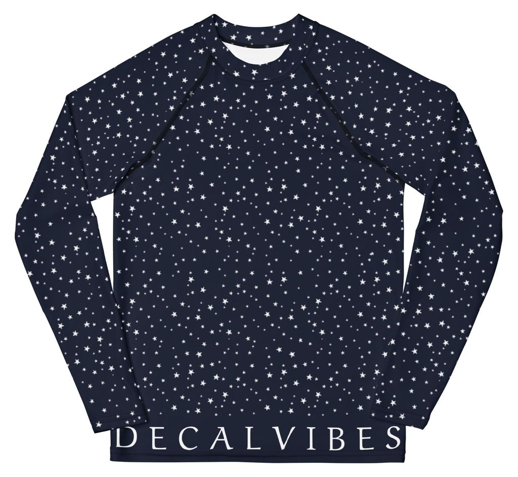 DECALVIBES Mädchen Rash Guard Compression Langarmshirt für Jugendliche Ultimate Sea of Stars Navy - 164
