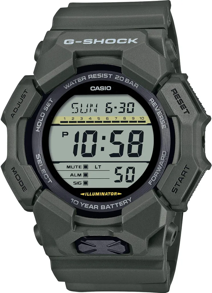 Casio G-Shock GD-010-3ER: Batteria 10 Anni, 20 Bar, Carbon Core