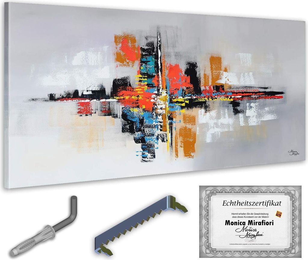 Monica Mirafiori I 100% HANDGEMALT I Gemälde "Abyss" 120x60cm | Gemälde Handgemalt | Acrylgemälde | Sehr Großes Acrylbild I Moderne Kunst I Kun...