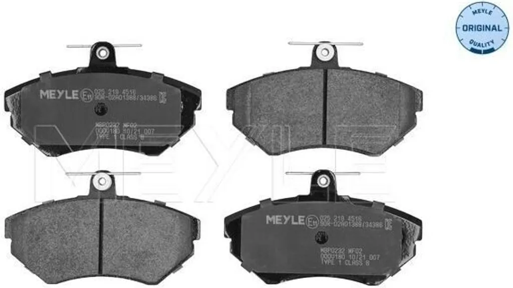 Plaquettes de frein MEYLE 0252194516 durables pour Seat Ibiza et Inca